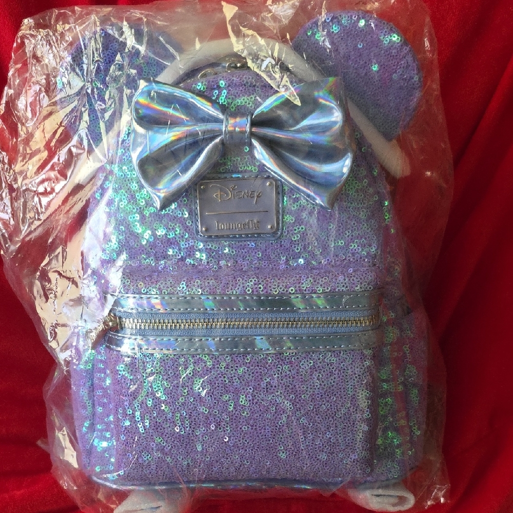 Loungefly Purple Sequin Backpack